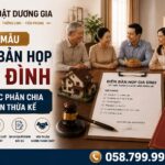 Mẫu biên bản họp gia đình về việc phân chia di sản thừa kế